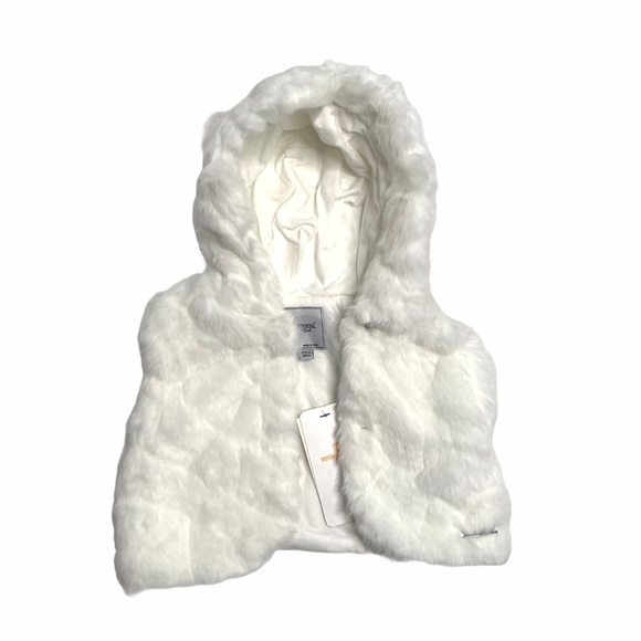 Mayoral, 6-12M, 0/s poly faux fur vest coat jacket